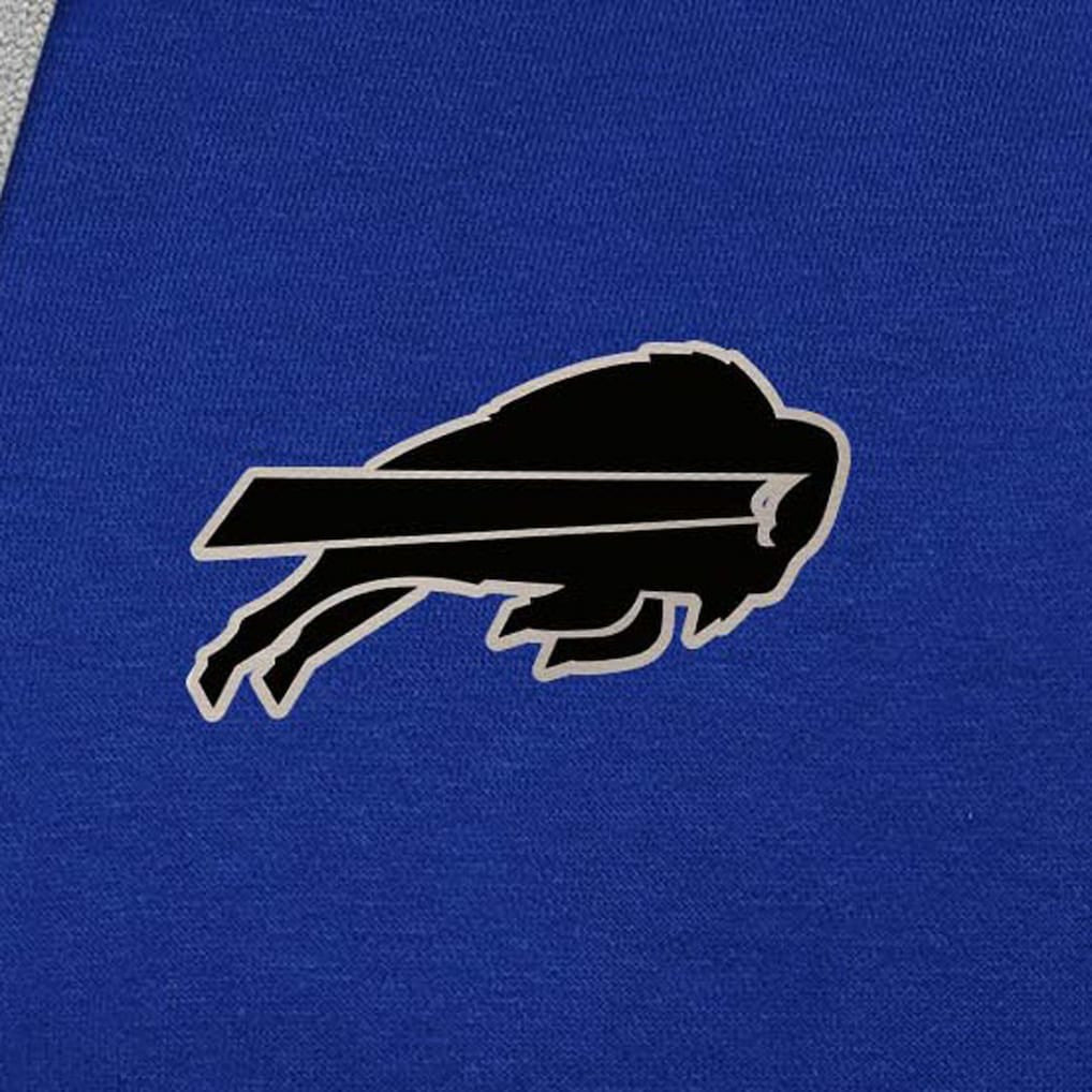 Buffalo Bills Antigua Brushed Carbon Victory Pullover Hoodie - Royal Hoodies