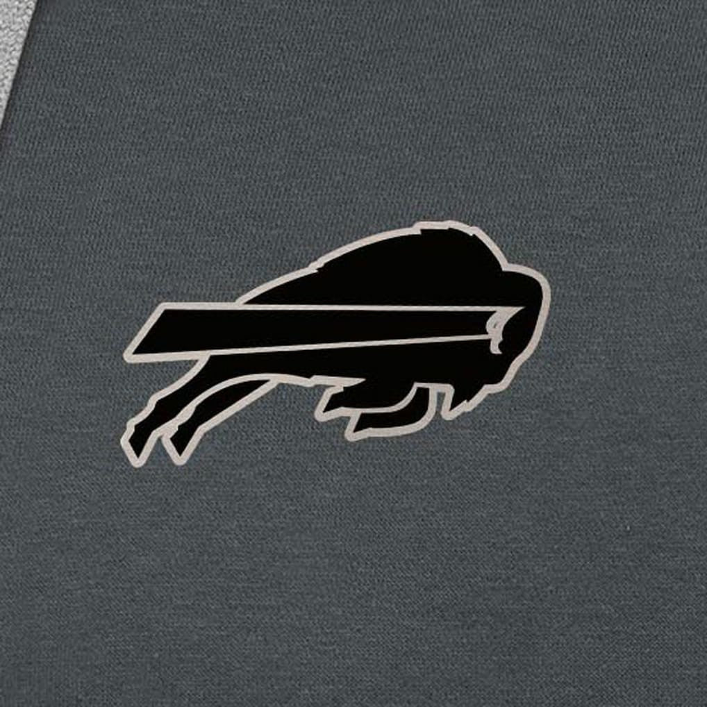 Buffalo Bills Antigua Brushed Carbon Victory Pullover Hoodie - Charcoal Hoodies