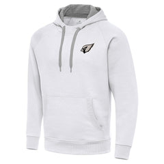 Arizona Cardinals Antigua Brushed Carbon Victory Pullover Hoodie - White Hoodies