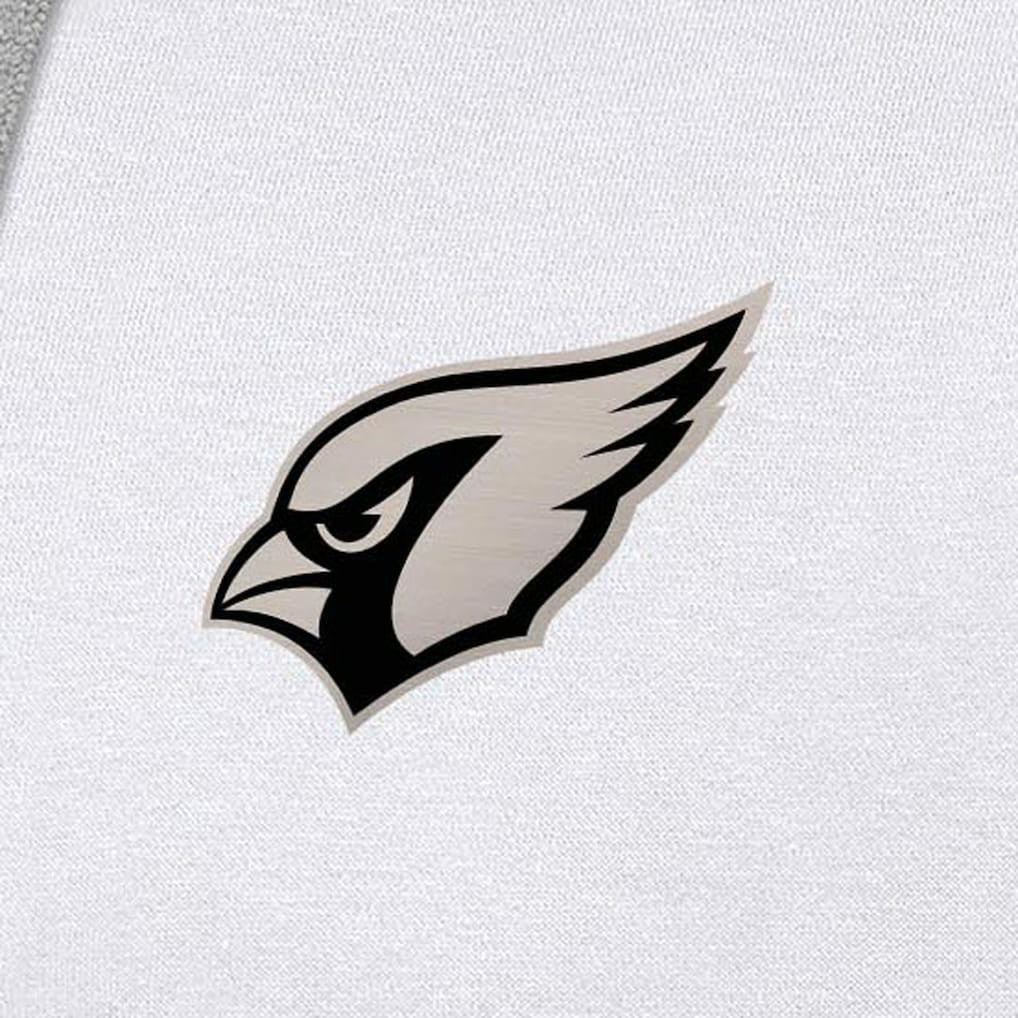 Arizona Cardinals Antigua Brushed Carbon Victory Pullover Hoodie - White Hoodies