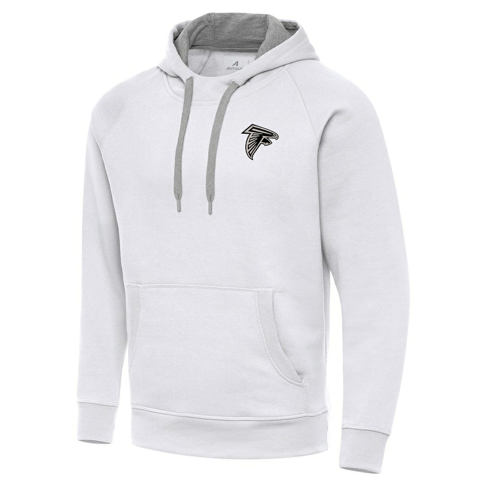 Atlanta Falcons Antigua Brushed Carbon Victory Pullover Hoodie - White Hoodies