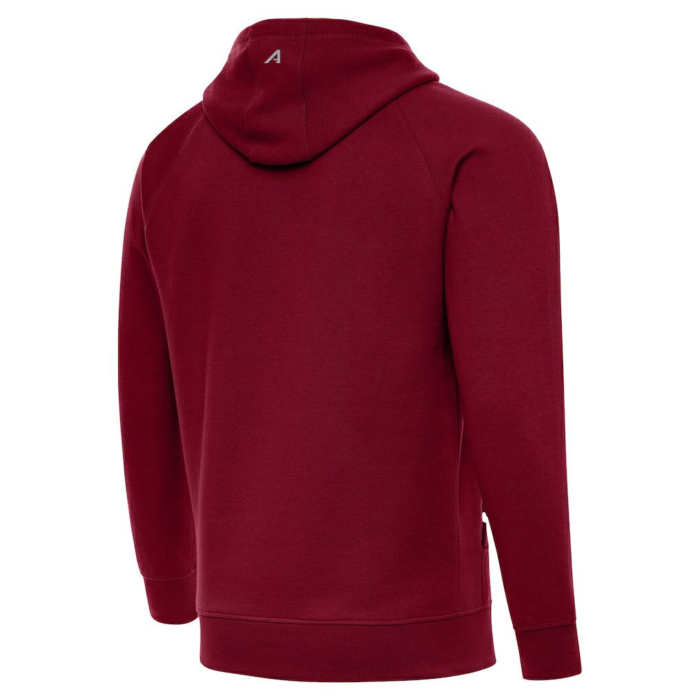 Arizona Cardinals Antigua Brushed Carbon Victory Pullover Hoodie - Cardinal Hoodies