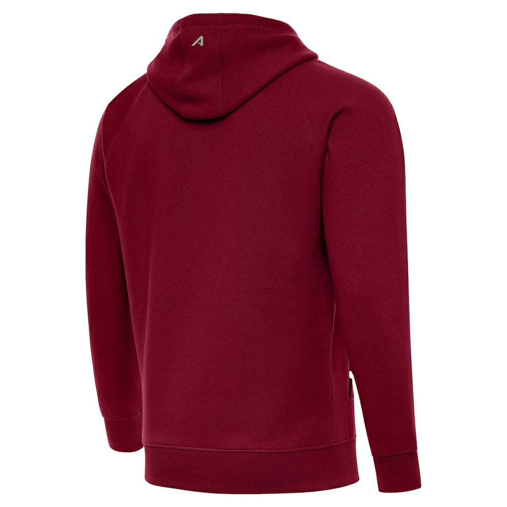 Arizona Cardinals Antigua Brushed Carbon Victory Pullover Hoodie - Cardinal Hoodies