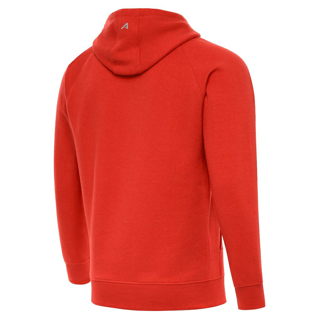 Cleveland Browns Antigua Brushed Carbon Victory Pullover Hoodie - Orange Hoodies