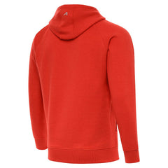 Cleveland Browns Antigua Brushed Carbon Victory Pullover Hoodie - Orange Hoodies