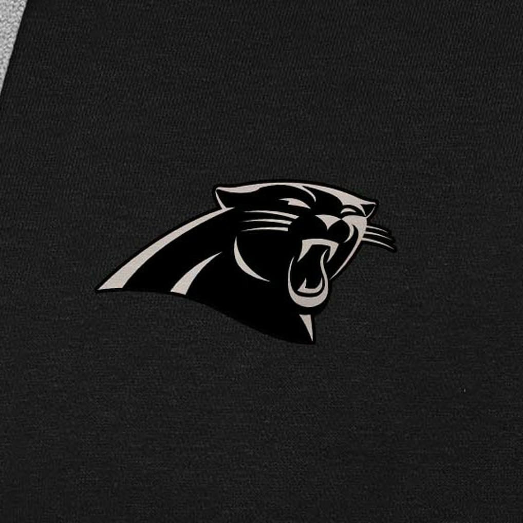 Carolina Panthers Antigua Brushed Carbon Victory Pullover Hoodie - Black Hoodies