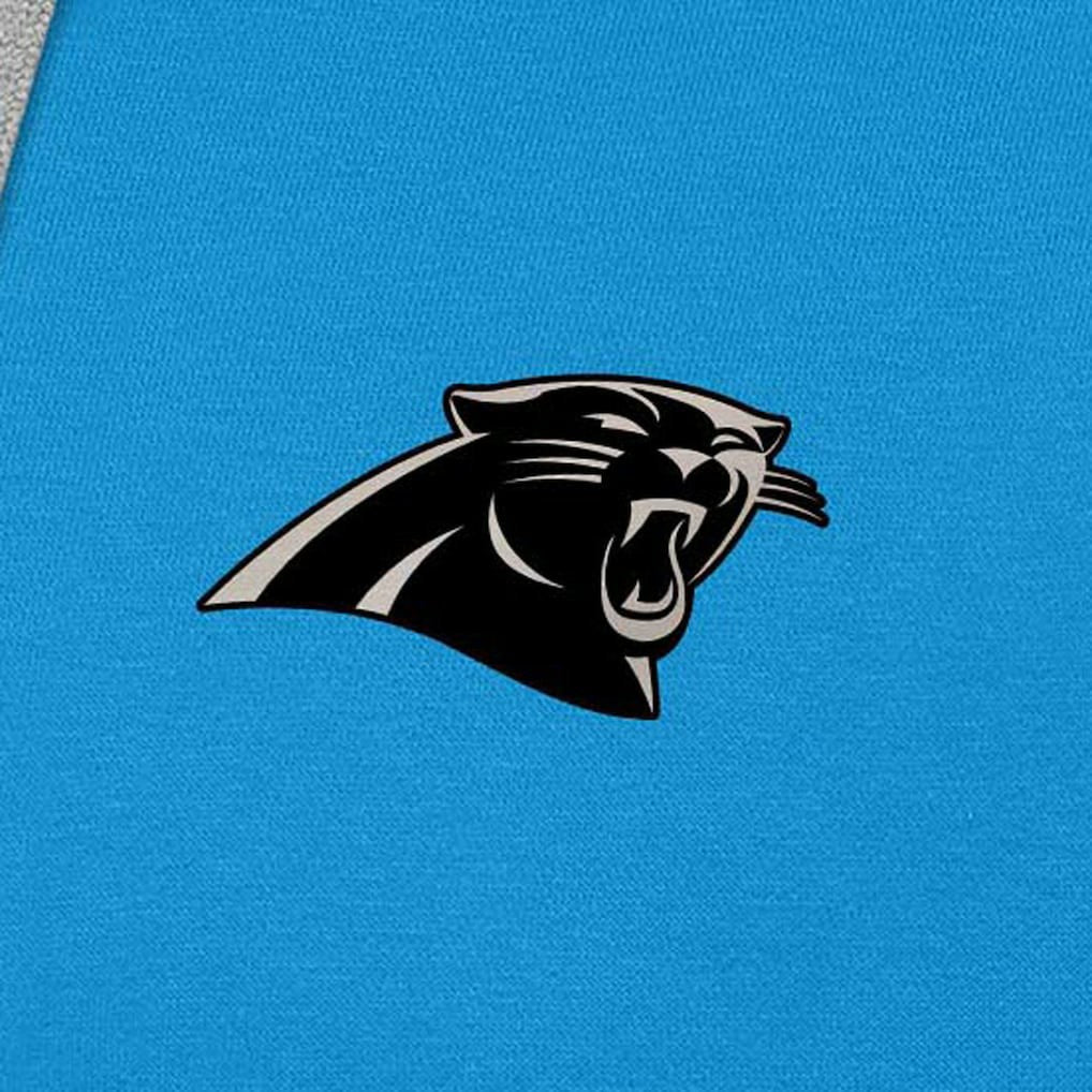 Carolina Panthers Antigua Brushed Carbon Victory Pullover Hoodie - Blue Hoodies