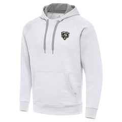 Chicago Bears Antigua Brushed Carbon Victory Pullover Hoodie - White Hoodies