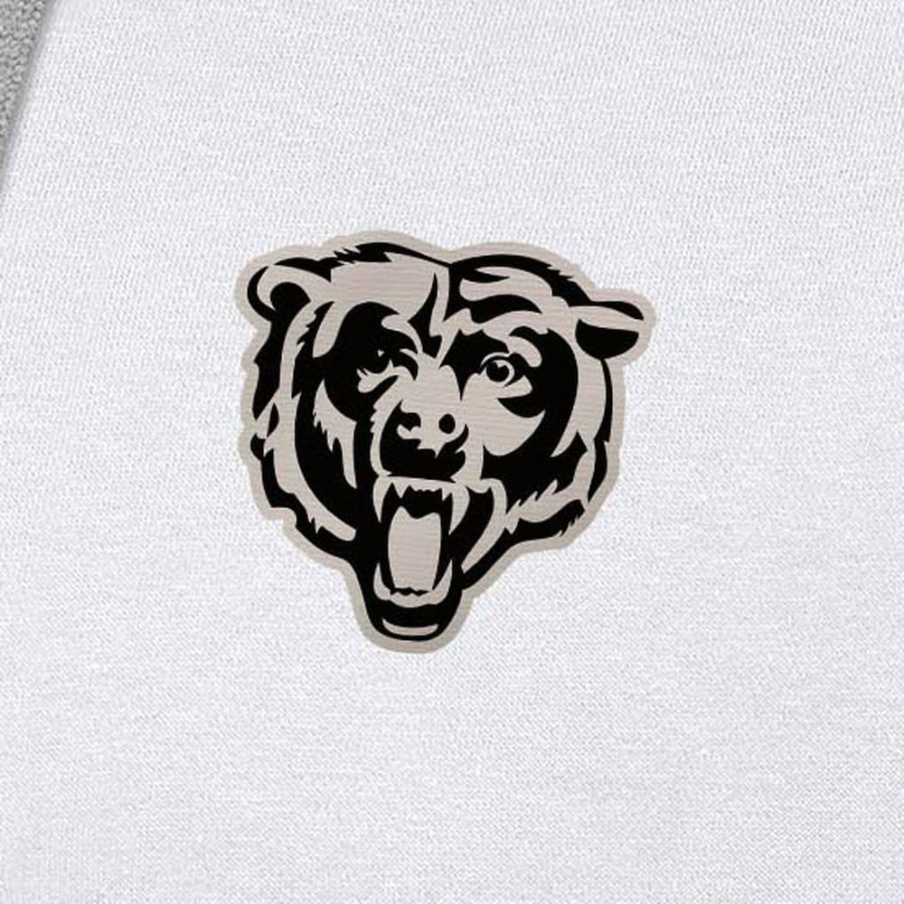 Chicago Bears Antigua Brushed Carbon Victory Pullover Hoodie - White Hoodies