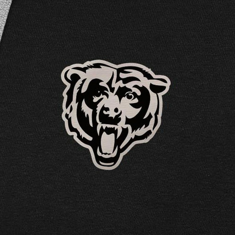 Chicago Bears Antigua Brushed Carbon Victory Pullover Hoodie - Black Hoodies