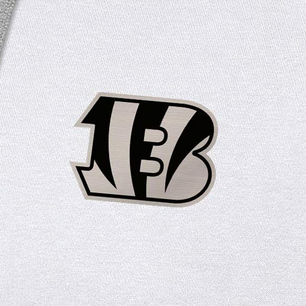 Cincinnati Bengals Antigua Brushed Carbon Victory Pullover Hoodie - White Hoodies