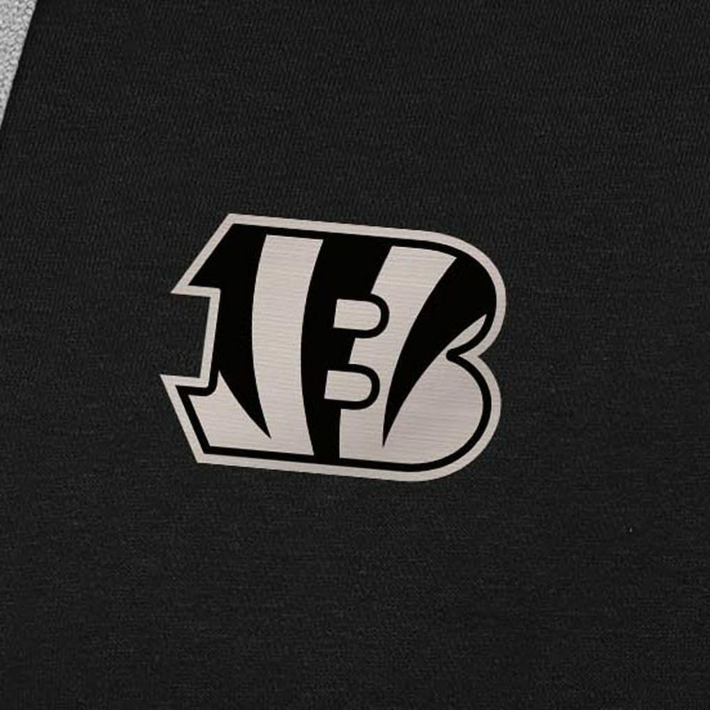 Cincinnati Bengals Antigua Brushed Carbon Victory Pullover Hoodie - Black Hoodies