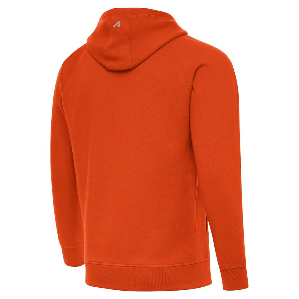 Cincinnati Bengals Antigua Brushed Carbon Victory Pullover Hoodie - Orange Hoodies