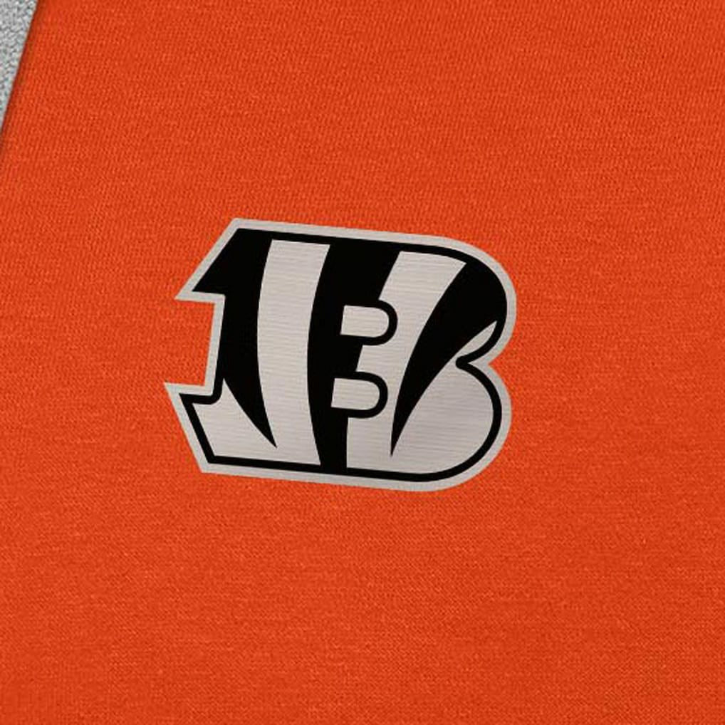 Cincinnati Bengals Antigua Brushed Carbon Victory Pullover Hoodie - Orange Hoodies