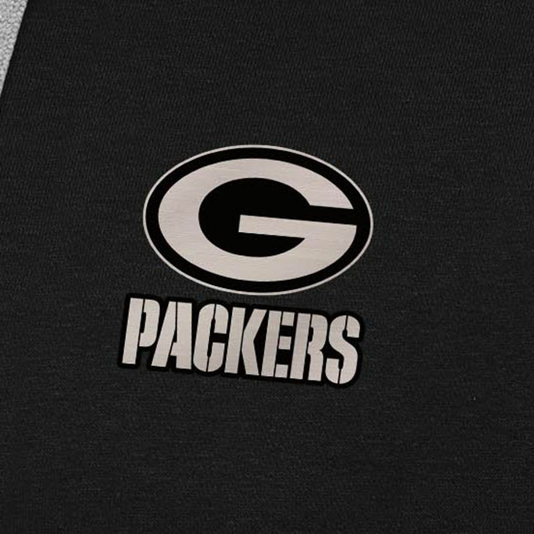 Green Bay Packers Antigua Brushed Carbon Victory Pullover Hoodie - Black Hoodies