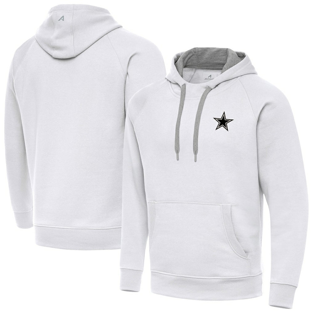 Dallas Cowboys Antigua Brushed Carbon Victory Pullover Hoodie - White Hoodies
