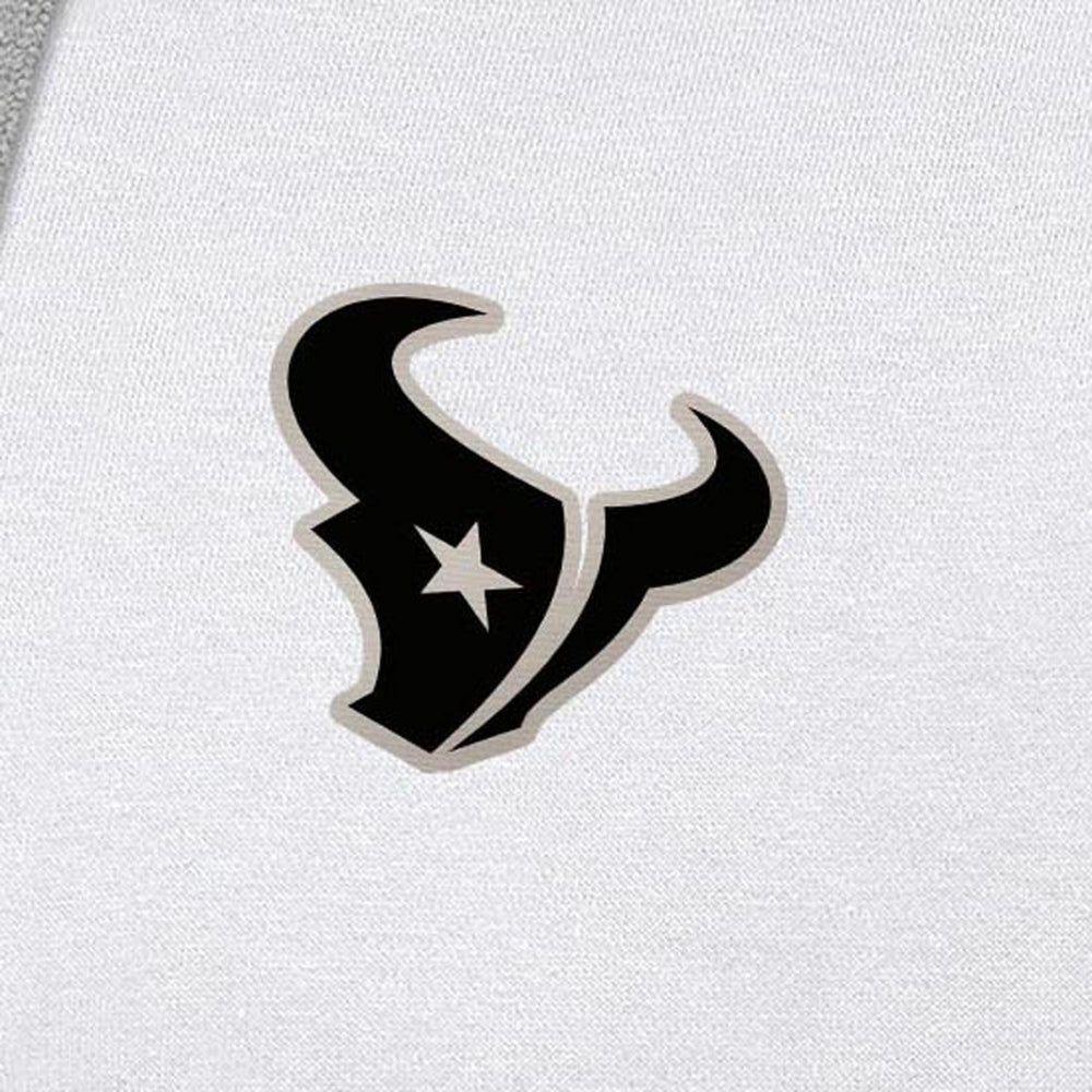 Houston Texans Antigua Brushed Carbon Victory Pullover Hoodie - White Hoodies