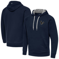 Houston Texans Antigua Brushed Carbon Victory Pullover Hoodie - Navy Hoodies