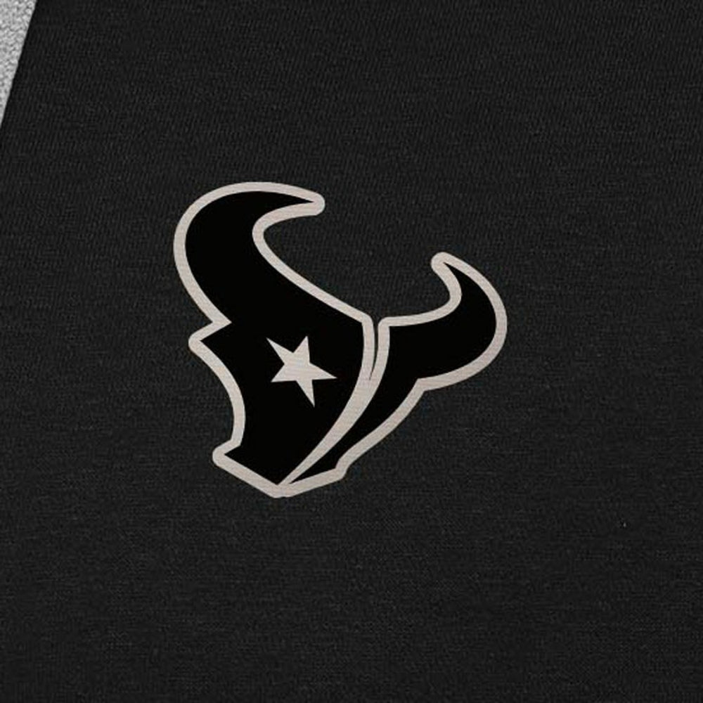 Houston Texans Antigua Brushed Carbon Victory Pullover Hoodie - Black Hoodies