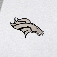 Denver Broncos Antigua Brushed Carbon Victory Pullover Hoodie - White Hoodies