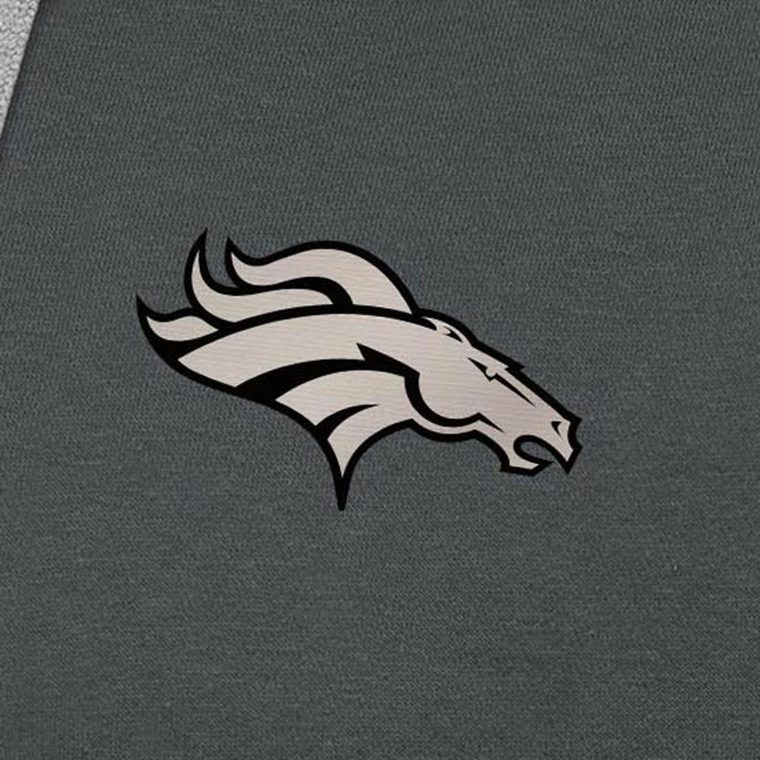 Denver Broncos Antigua Brushed Carbon Victory Pullover Hoodie - Charcoal Hoodies
