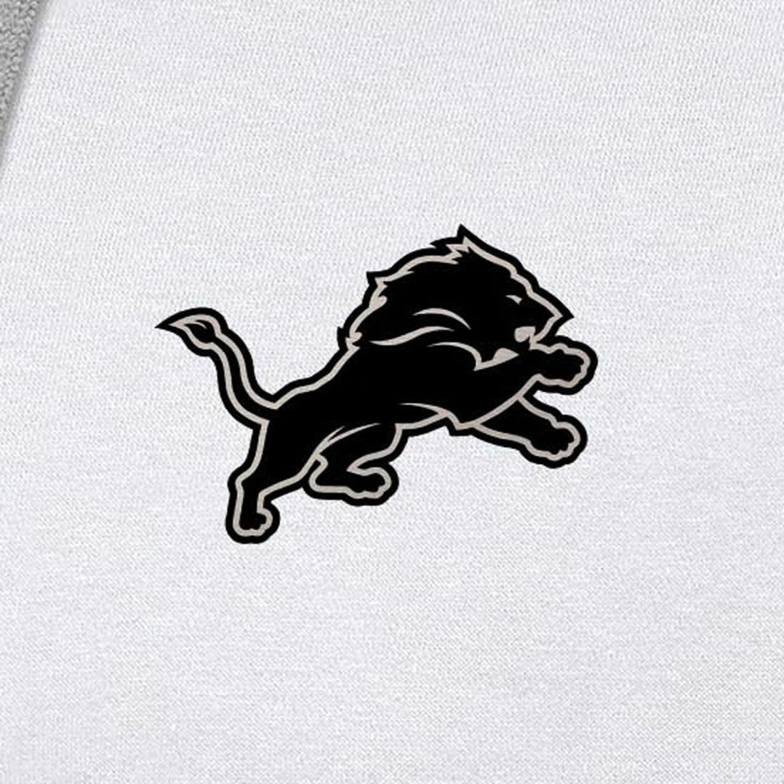 Detroit Lions Antigua Brushed Carbon Victory Pullover Hoodie - White Hoodies