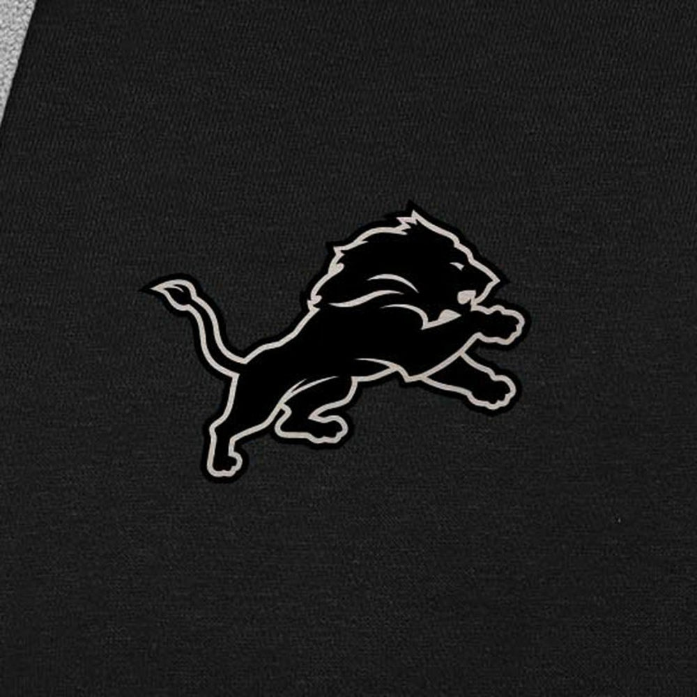 Detroit Lions Antigua Brushed Carbon Victory Pullover Hoodie - Black Hoodies