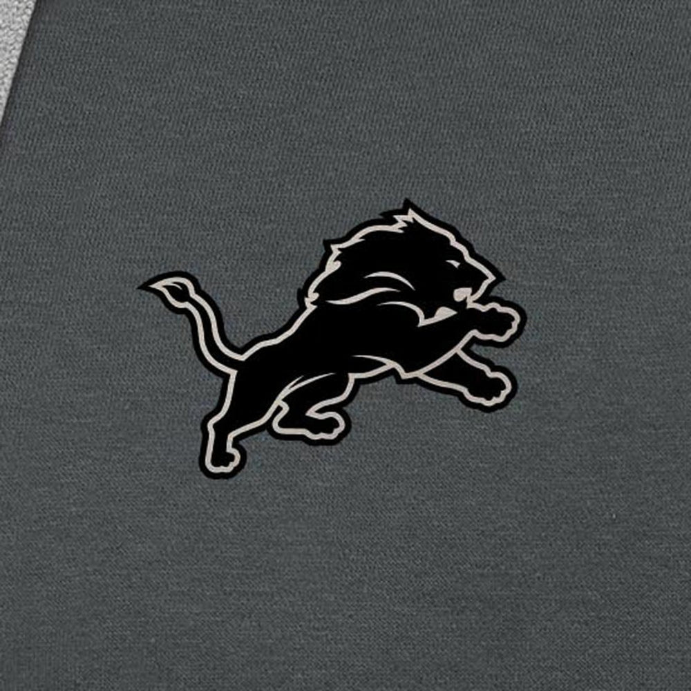 Detroit Lions Antigua Brushed Carbon Victory Pullover Hoodie - Charcoal Hoodies