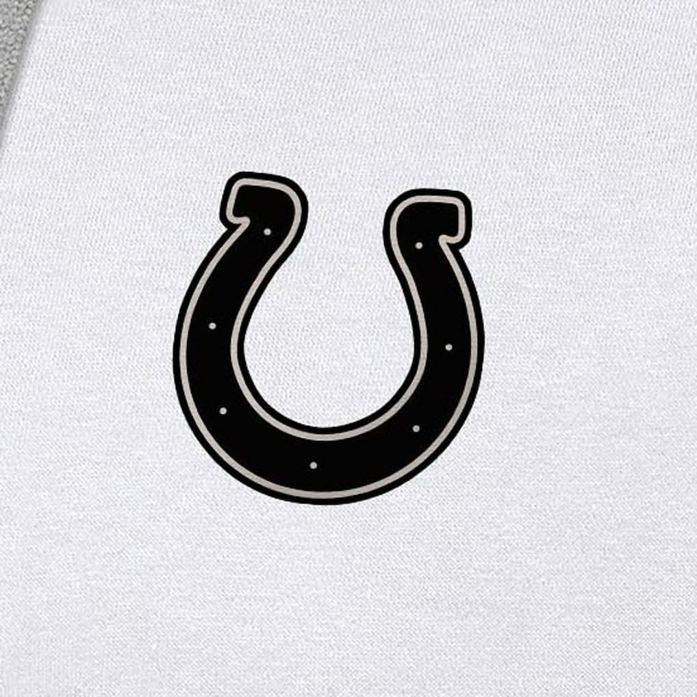 Indianapolis Colts Antigua Brushed Carbon Victory Pullover Hoodie - White Hoodies