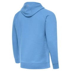 Los Angeles Chargers Antigua Brushed Carbon Victory Pullover Hoodie - Powder Blue Hoodies