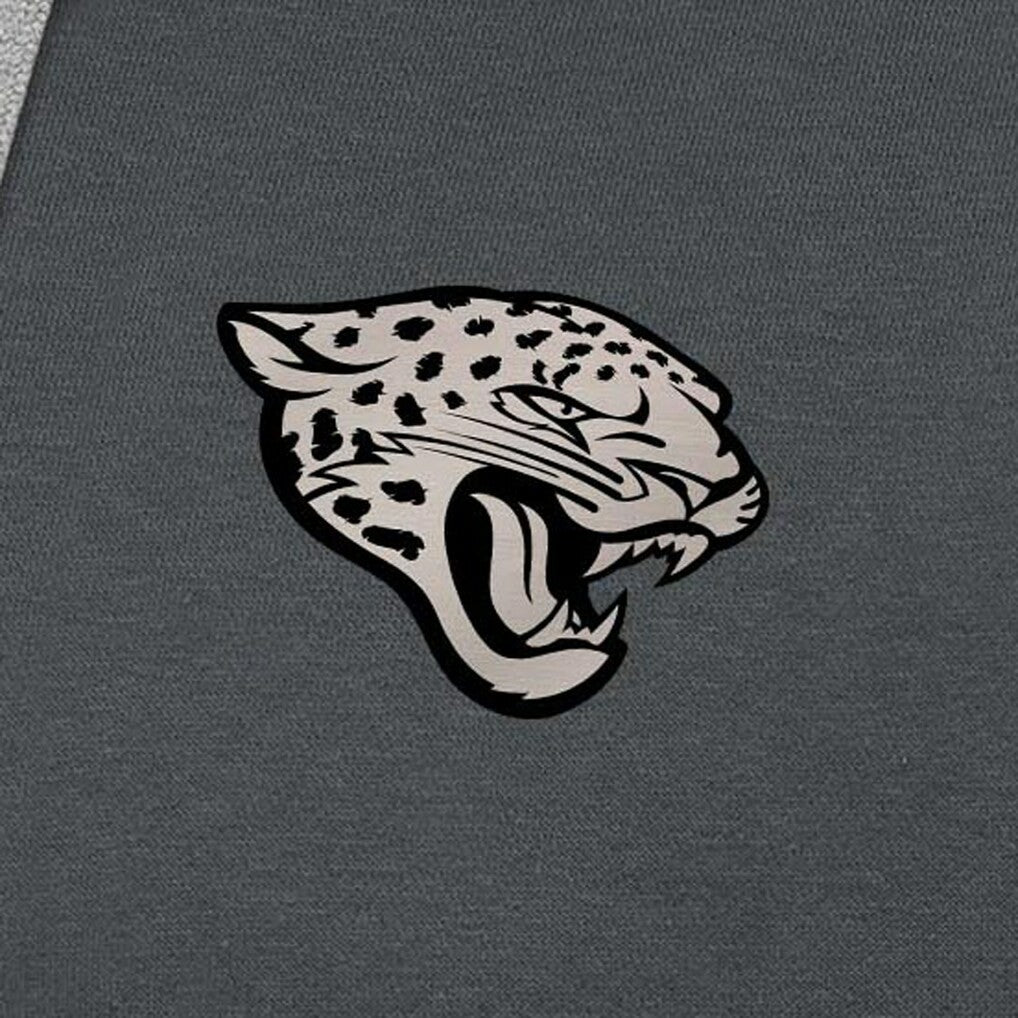 Jacksonville Jaguars Antigua Brushed Carbon Victory Pullover Hoodie - Charcoal Hoodies