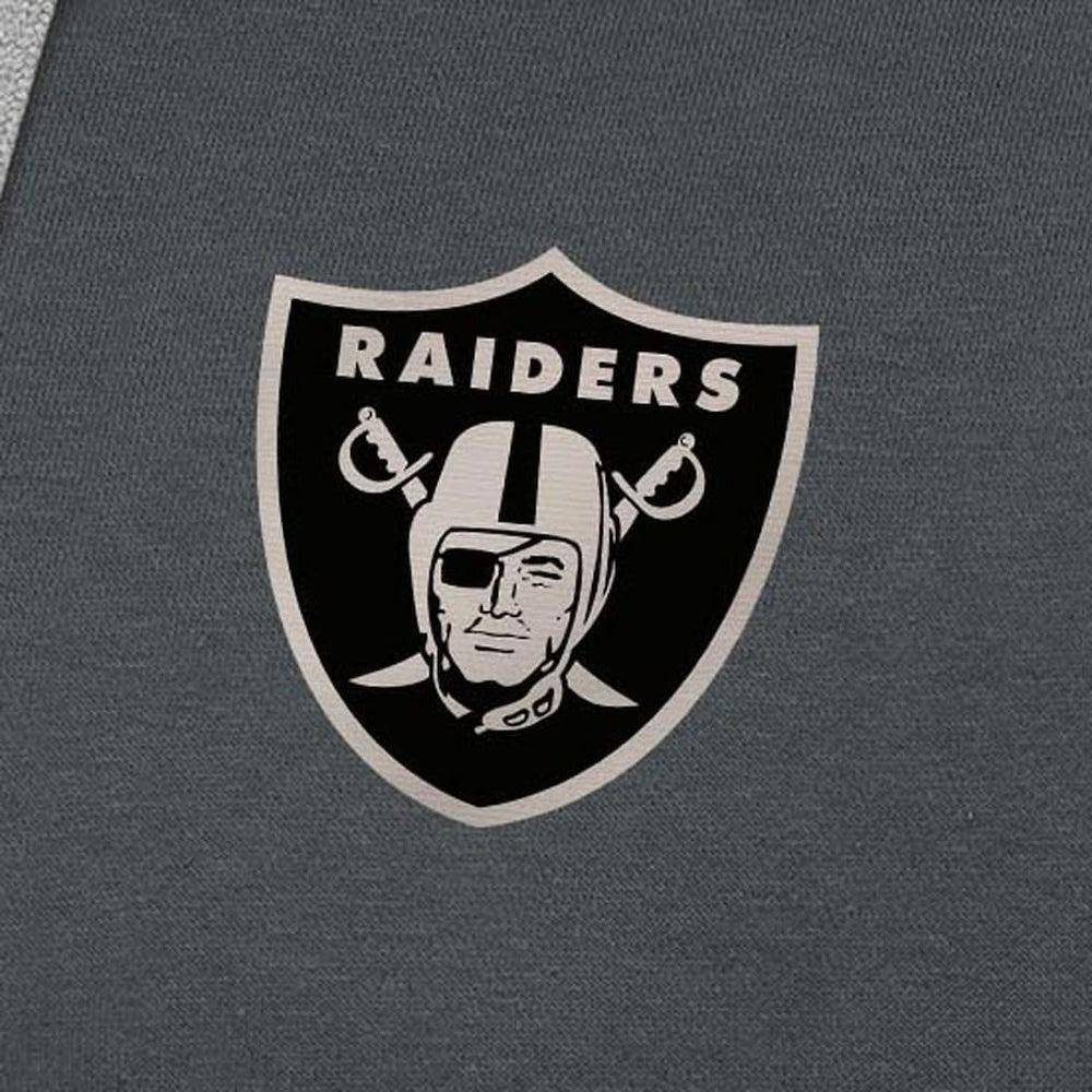 Las Vegas Raiders Antigua Brushed Carbon Victory Pullover Hoodie - Charcoal Hoodies