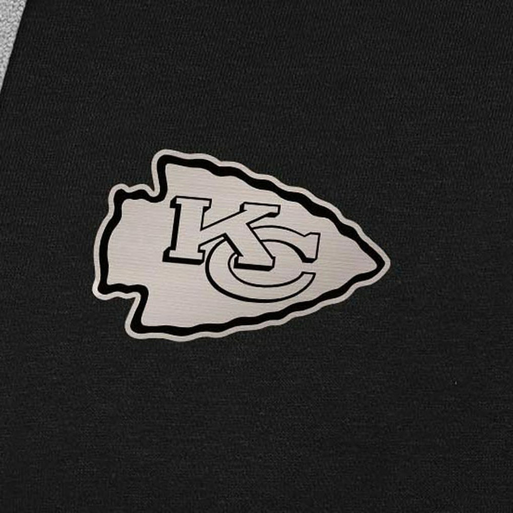 Kansas City Chiefs Antigua Brushed Carbon Victory Pullover Hoodie - Black Hoodies