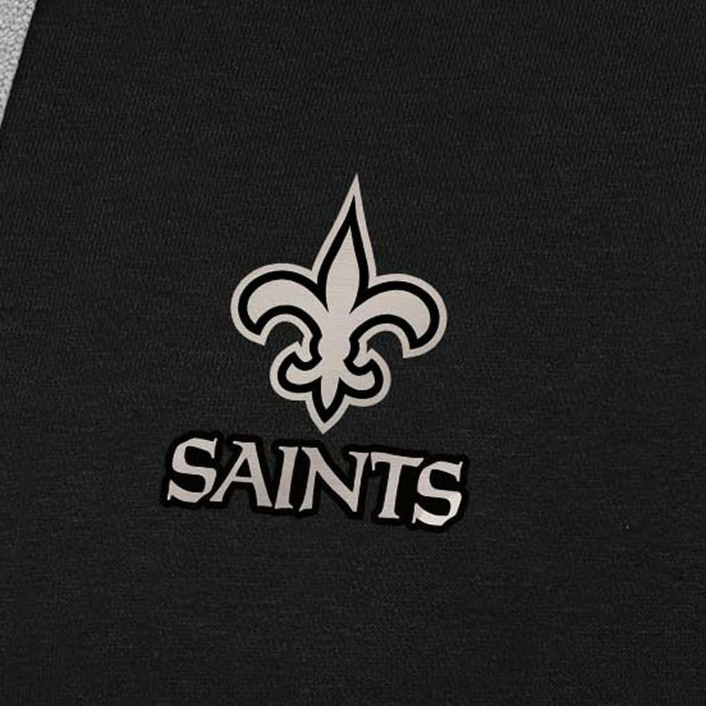 New Orleans Saints Antigua Brushed Carbon Victory Pullover Hoodie - Black Hoodies