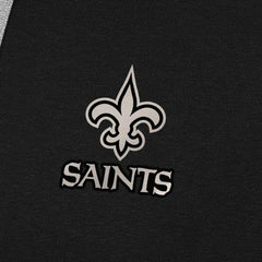 New Orleans Saints Antigua Brushed Carbon Victory Pullover Hoodie - Black Hoodies