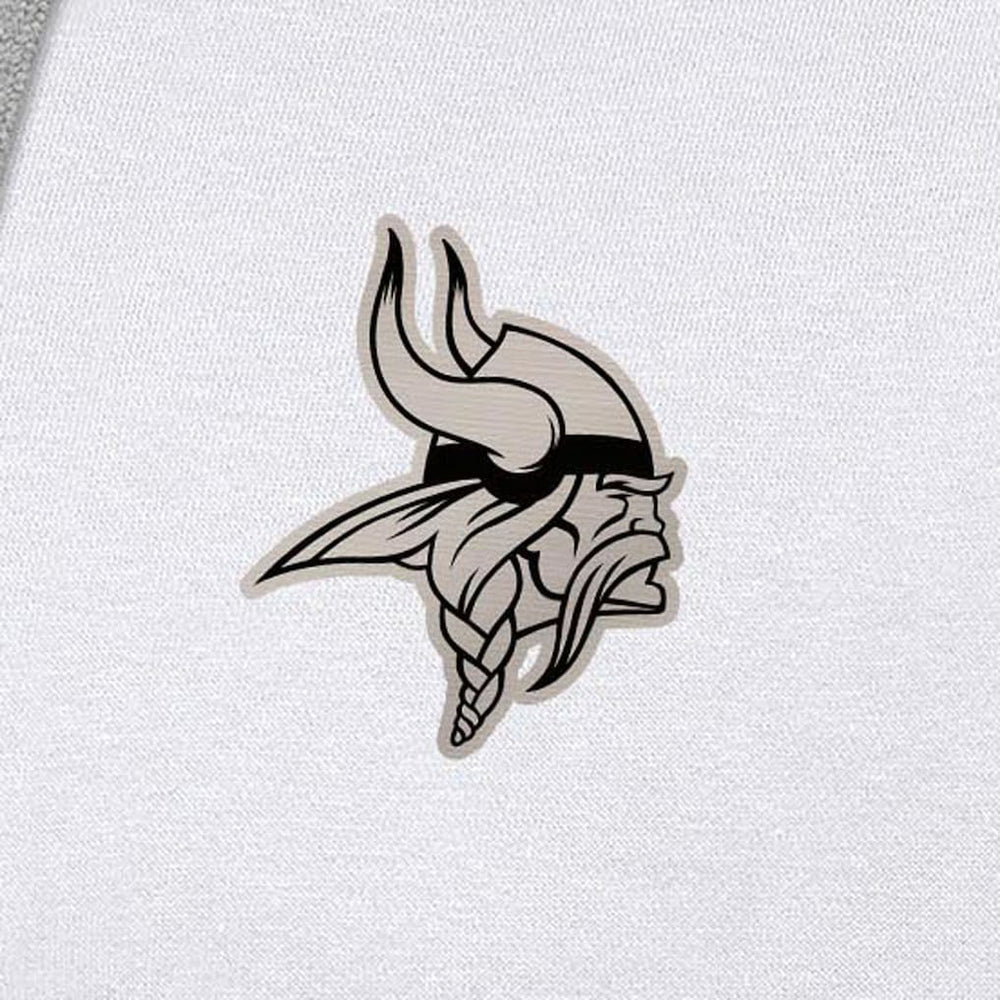 Minnesota Vikings Antigua Brushed Carbon Victory Pullover Hoodie - White Hoodies