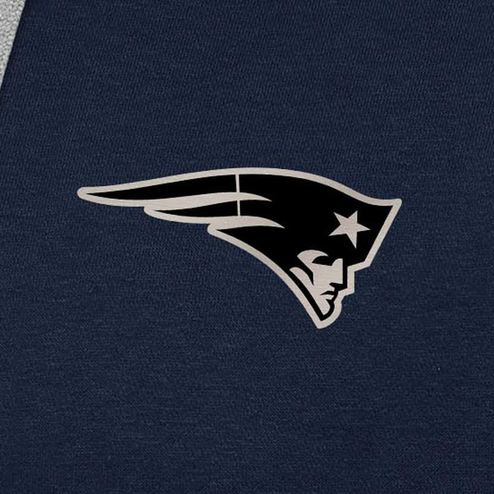 New England Patriots Antigua Brushed Carbon Victory Pullover Hoodie - Navy Hoodies