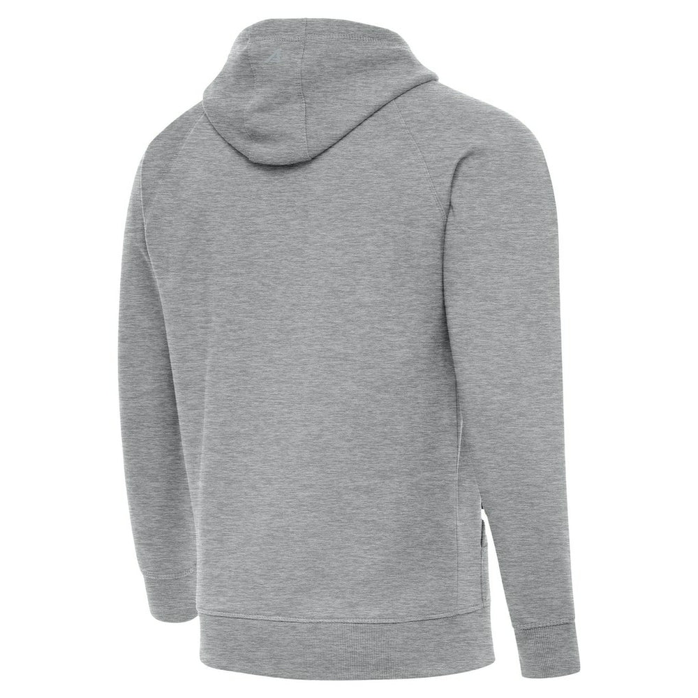 New York Jets Antigua Brushed Carbon Victory Pullover Hoodie - Heather Gray Hoodies