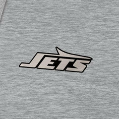 New York Jets Antigua Brushed Carbon Victory Pullover Hoodie - Heather Gray Hoodies