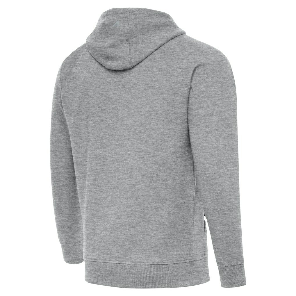 New Orleans Saints Antigua Brushed Carbon Victory Pullover Hoodie - Heather Gray Hoodies
