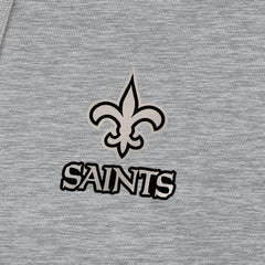 New Orleans Saints Antigua Brushed Carbon Victory Pullover Hoodie - Heather Gray Hoodies