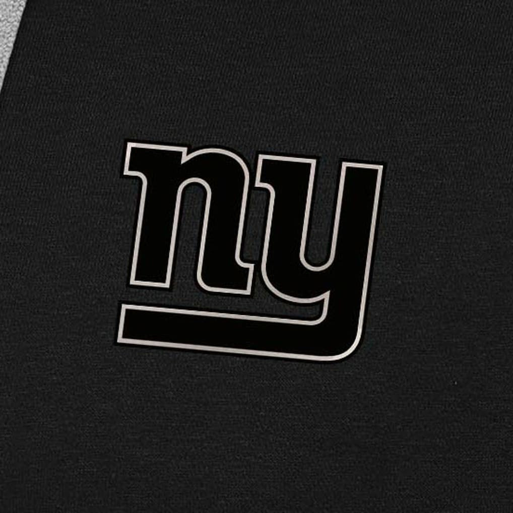 New York Giants Antigua Brushed Carbon Victory Pullover Hoodie - Black Hoodies