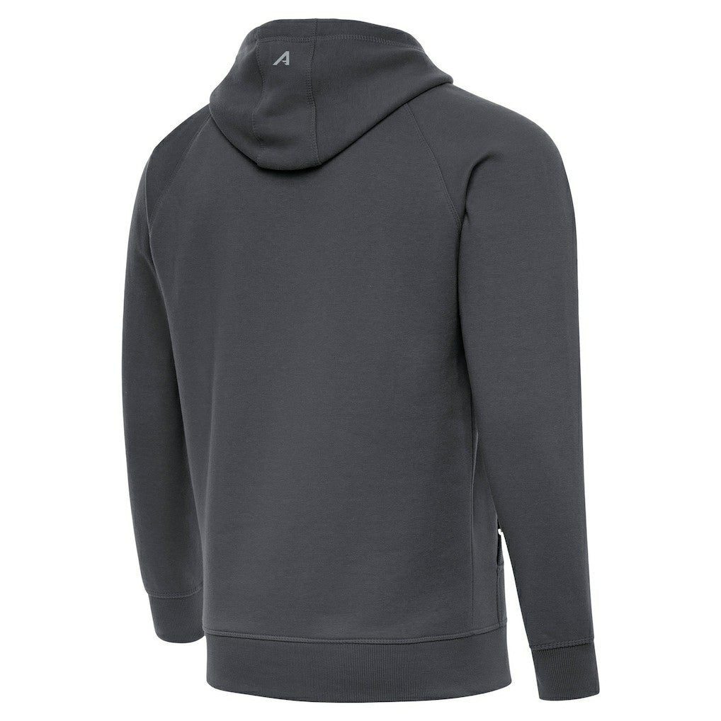 New York Giants Antigua Brushed Carbon Victory Pullover Hoodie - Charcoal Hoodies