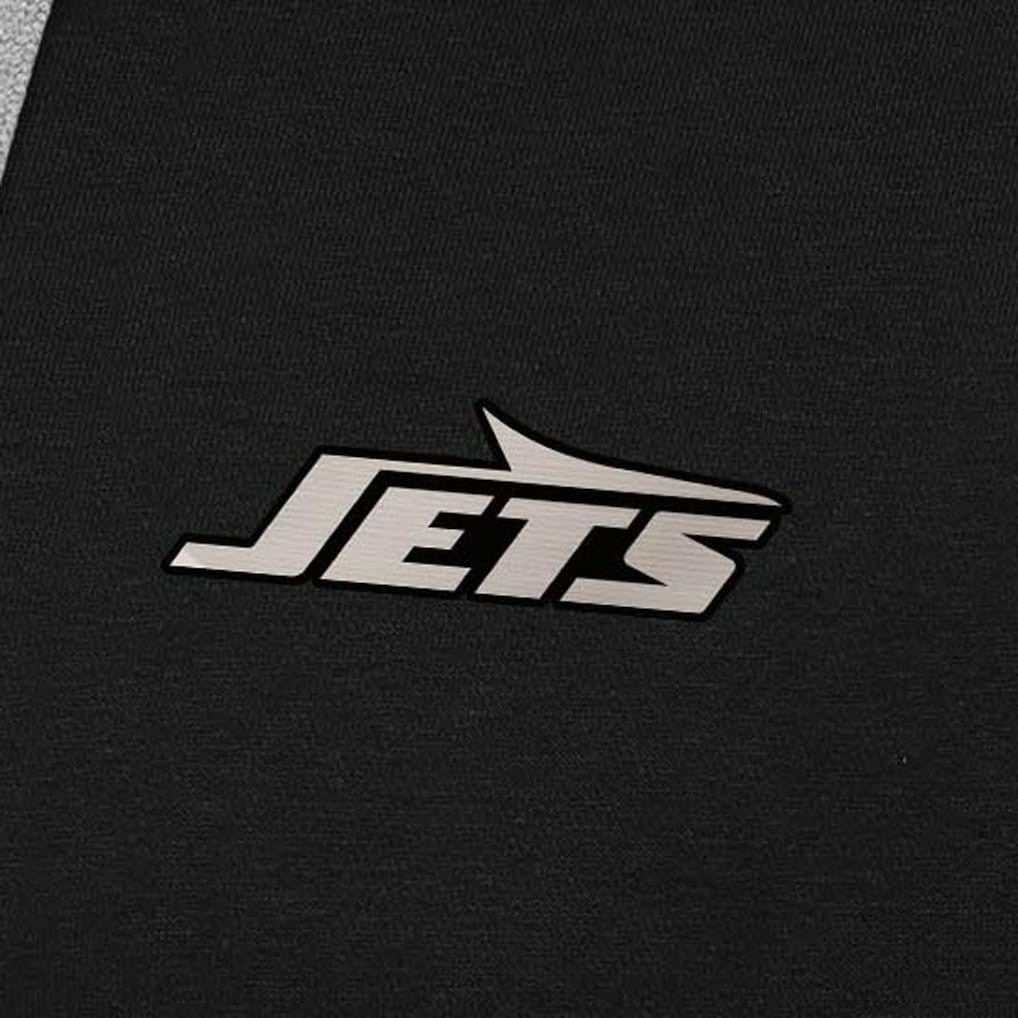 New York Jets Antigua Brushed Carbon Victory Pullover Hoodie - Black Hoodies