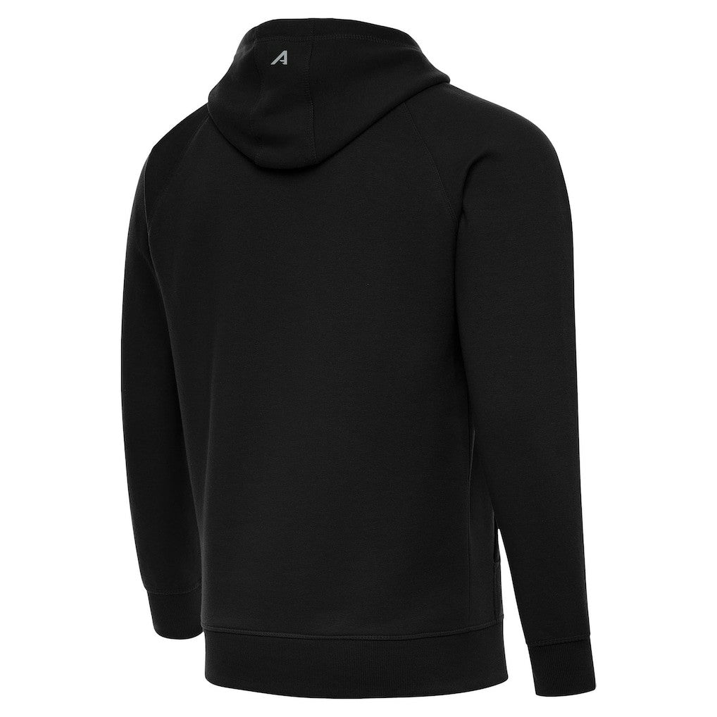 Miami Dolphins Antigua Brushed Carbon Victory Pullover Hoodie - Black Hoodies