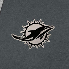 Miami Dolphins Antigua Brushed Carbon Victory Pullover Hoodie - Charcoal Hoodies
