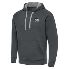 Washington Commanders Antigua Brushed Carbon Victory Pullover Hoodie - Charcoal Hoodies