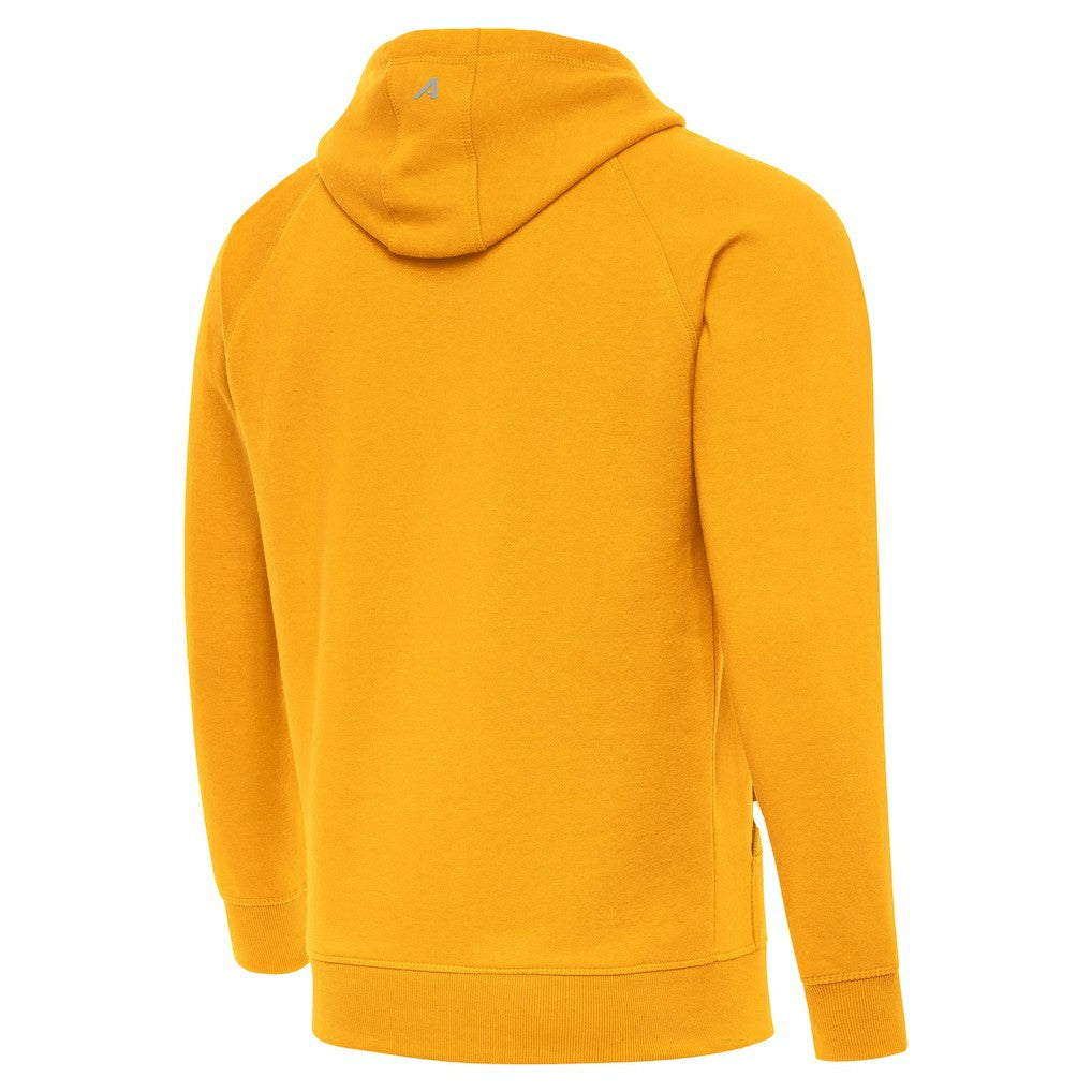 Pittsburgh Steelers Antigua Brushed Carbon Victory Pullover Hoodie - Gold Hoodies