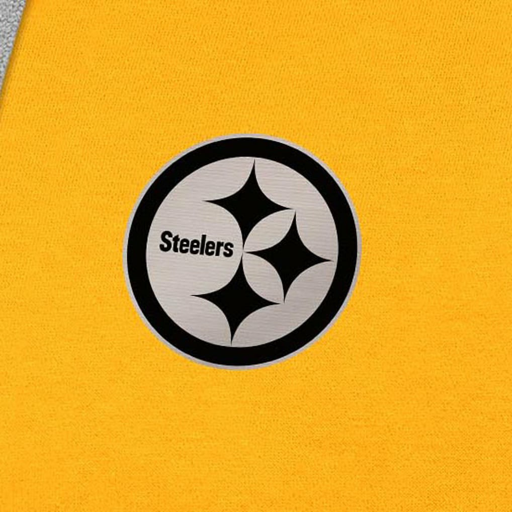 Pittsburgh Steelers Antigua Brushed Carbon Victory Pullover Hoodie - Gold Hoodies