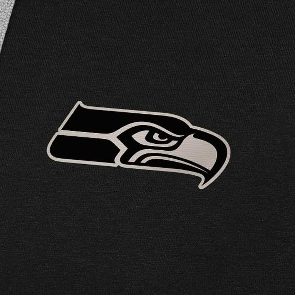 Seattle Seahawks Antigua Brushed Carbon Victory Pullover Hoodie - Black Hoodies